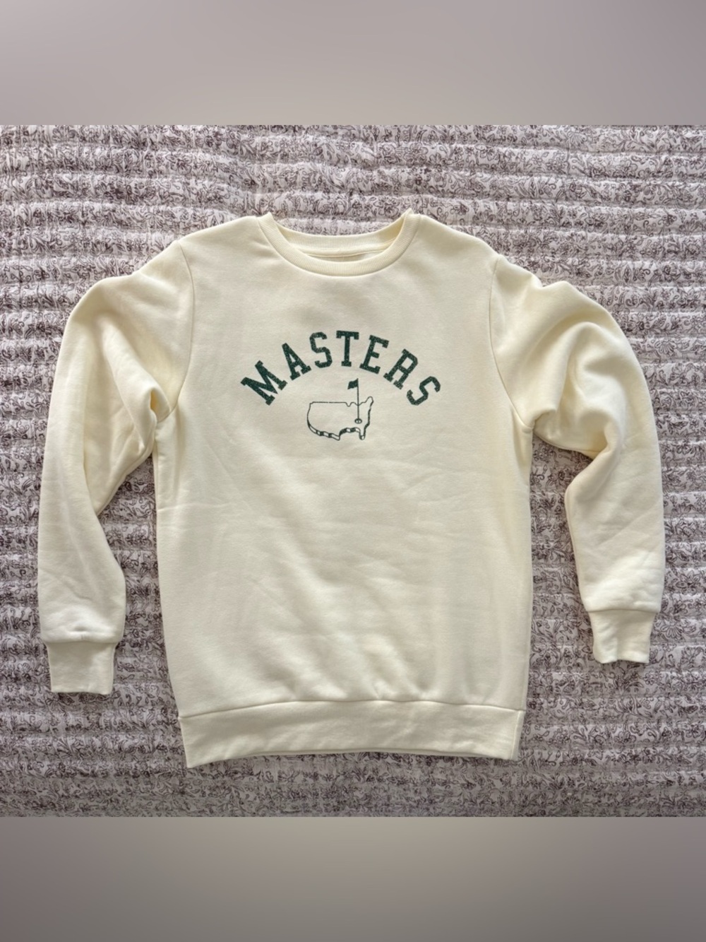 ⛳️ Masters Golf Tournament @ ANGC Butter Yellow Crewneck Sweatshirt Sz XS